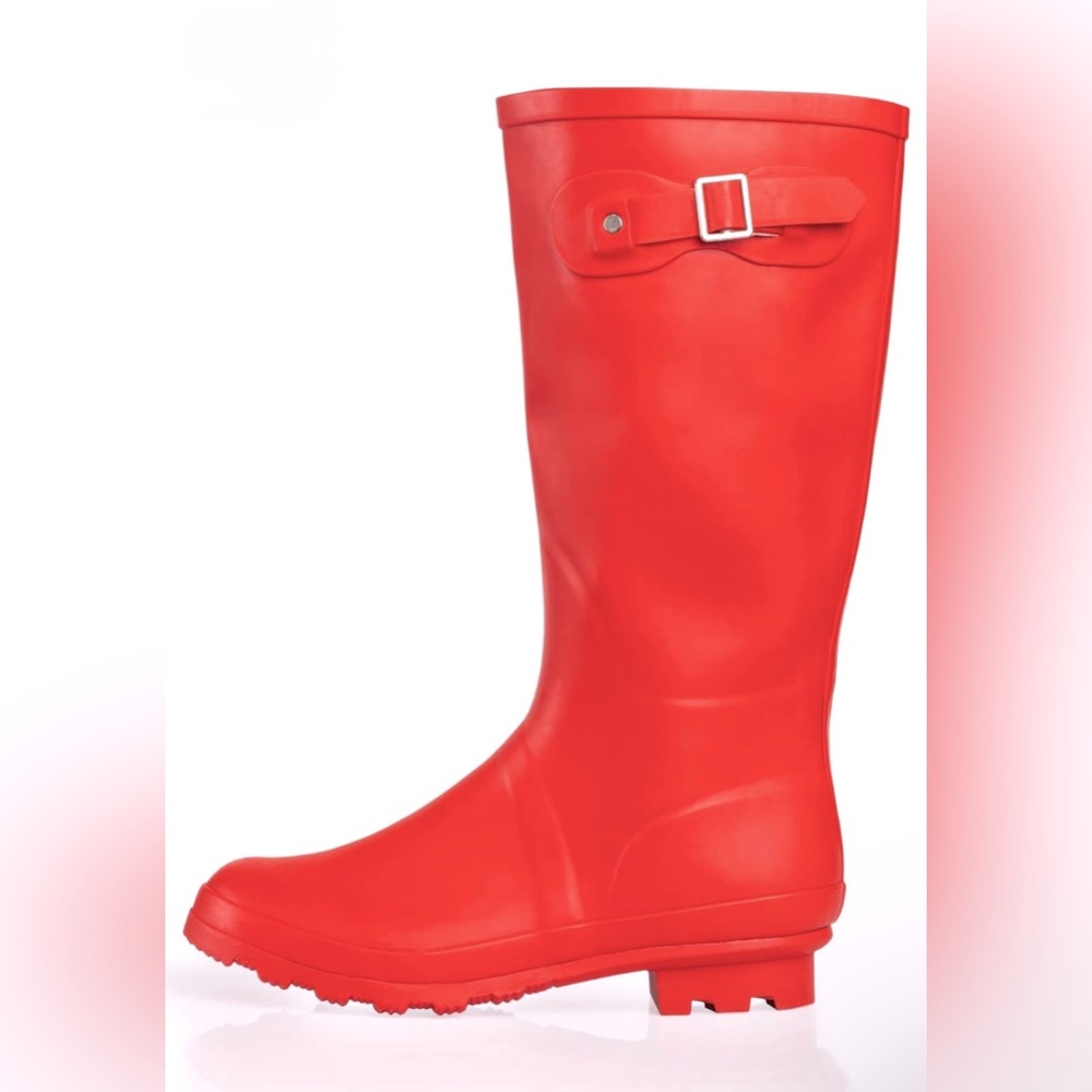 Polar Brand Matte Red Waterproof Rain Boots